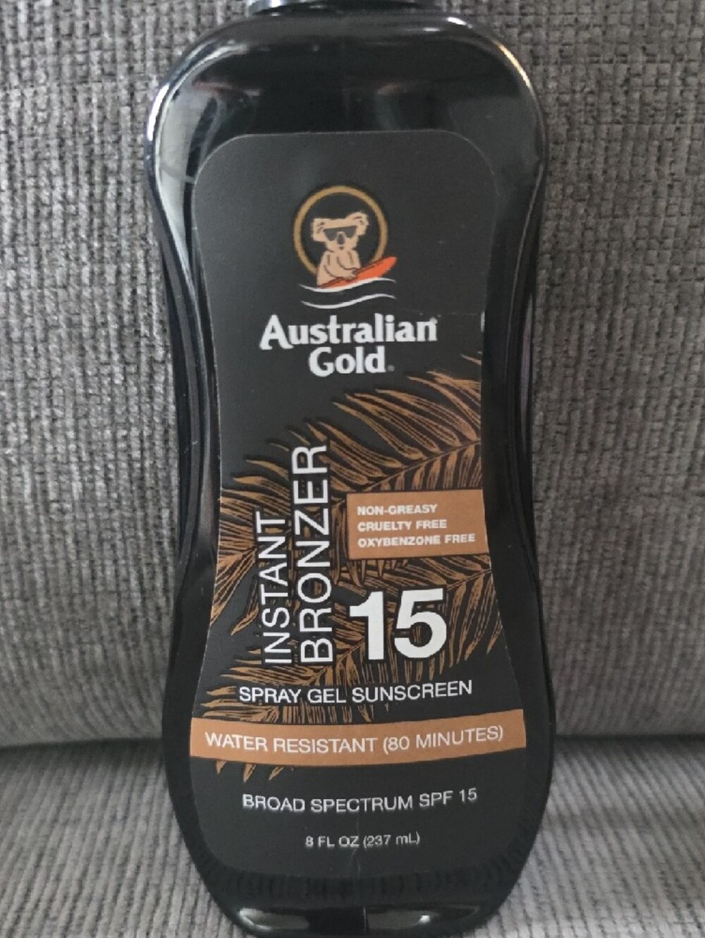 Australian Gold Instant Bronzer SPF 15 Spray Gel Sunscreen, 2 Bottles, 8oz Each. - Picture 4 of 8